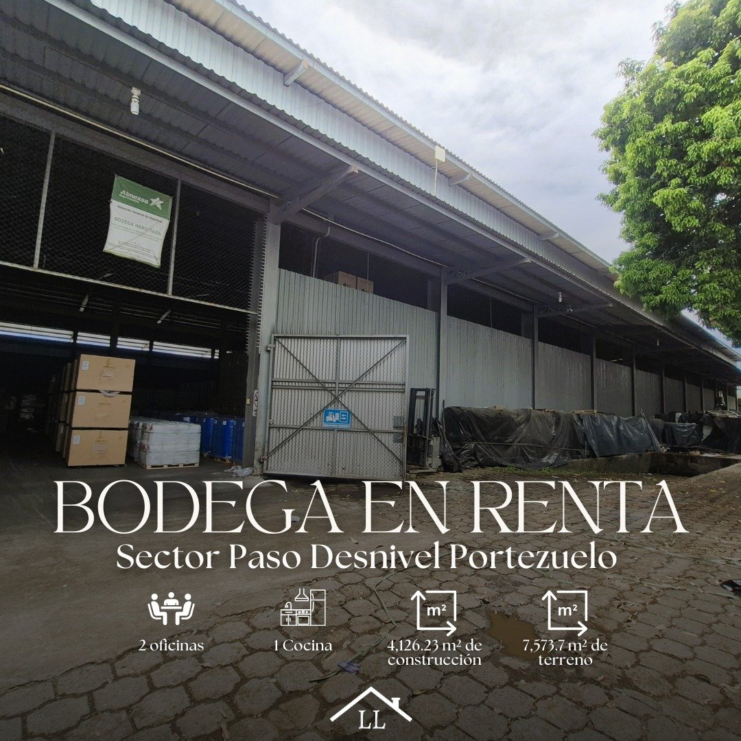 Se Renta Bodega de 4,126.23 m² en Sector Paso Desnivel Portezuelo U$22,700.00