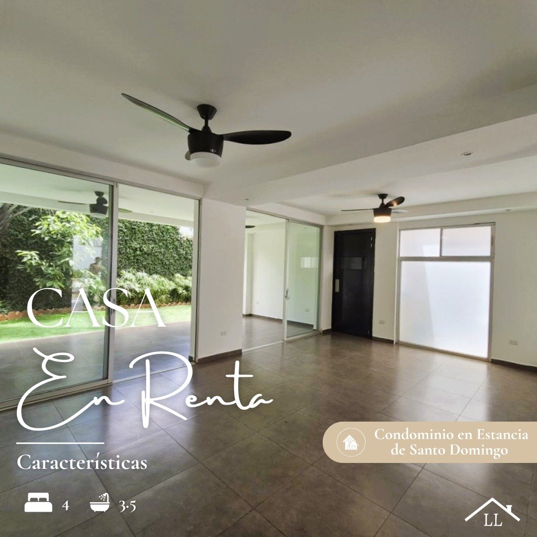 Casa en renta en condominio Estancia de Santo Domingo,