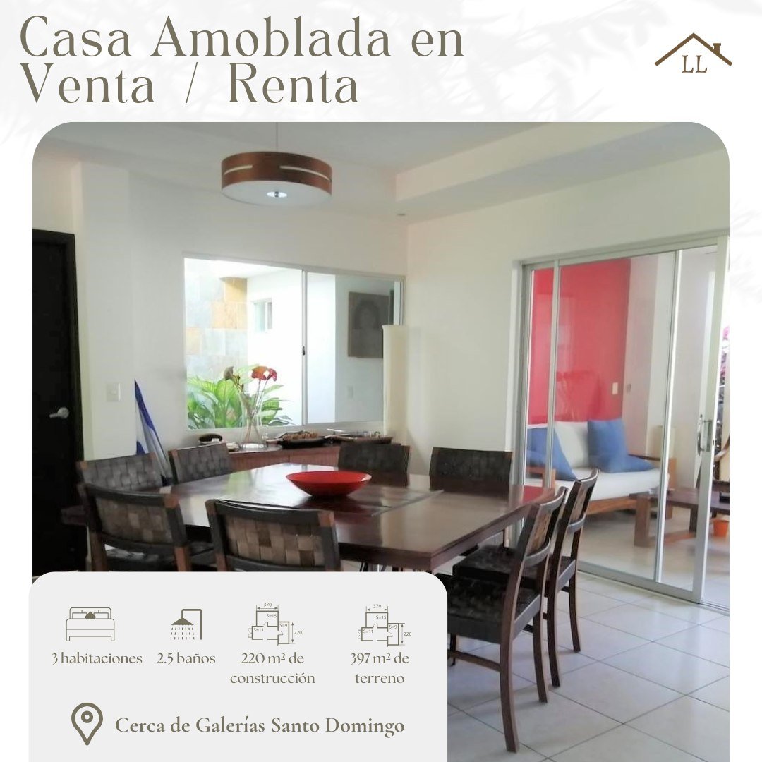 Casa en Renta Amoblada en Condominio Cerca de Galerías Santo