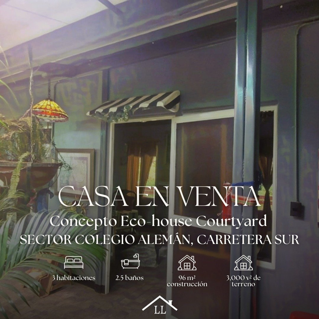 ¡Ganga! Se Vende Casa Concepto Eco-house Courtyard en Sector Colegio Alemán, Carretera Sur